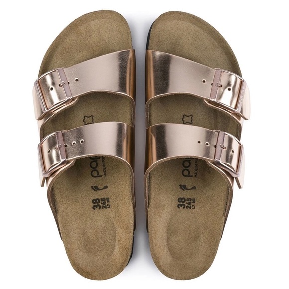 gold platform birkenstocks